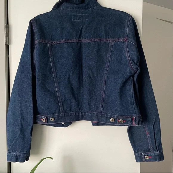 rave 4 real contrast stitch denim jacket - Picture 10 of 10